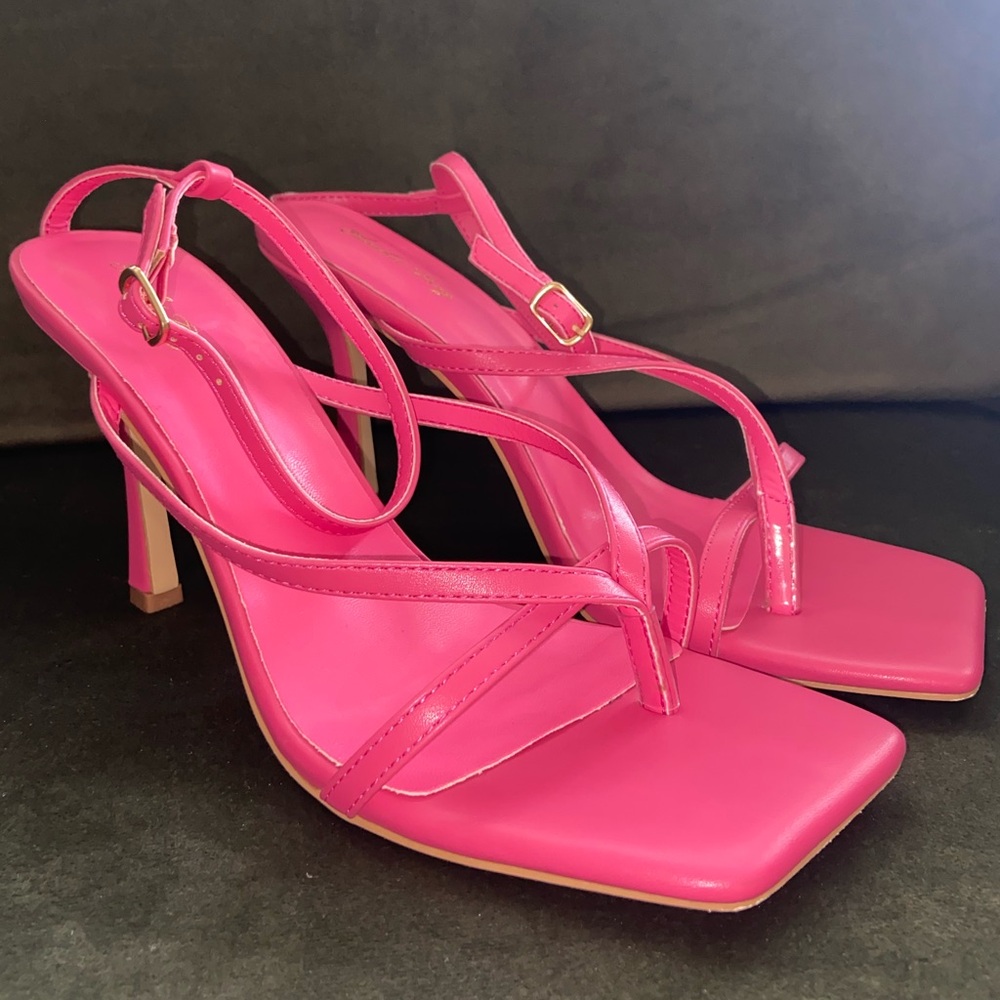 Ankle Strap Pink High Heels Strappy Sandal High Heels